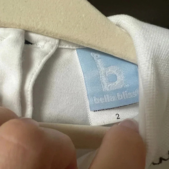 Bella bliss Top long sleeve Pima cotton toddler girl PeterPan collar embroidered - Picture 7 of 9